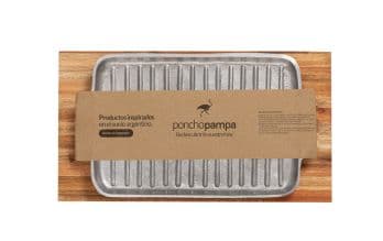 Bifera de Aluminio c/Base de Madera  Poncho Pampa